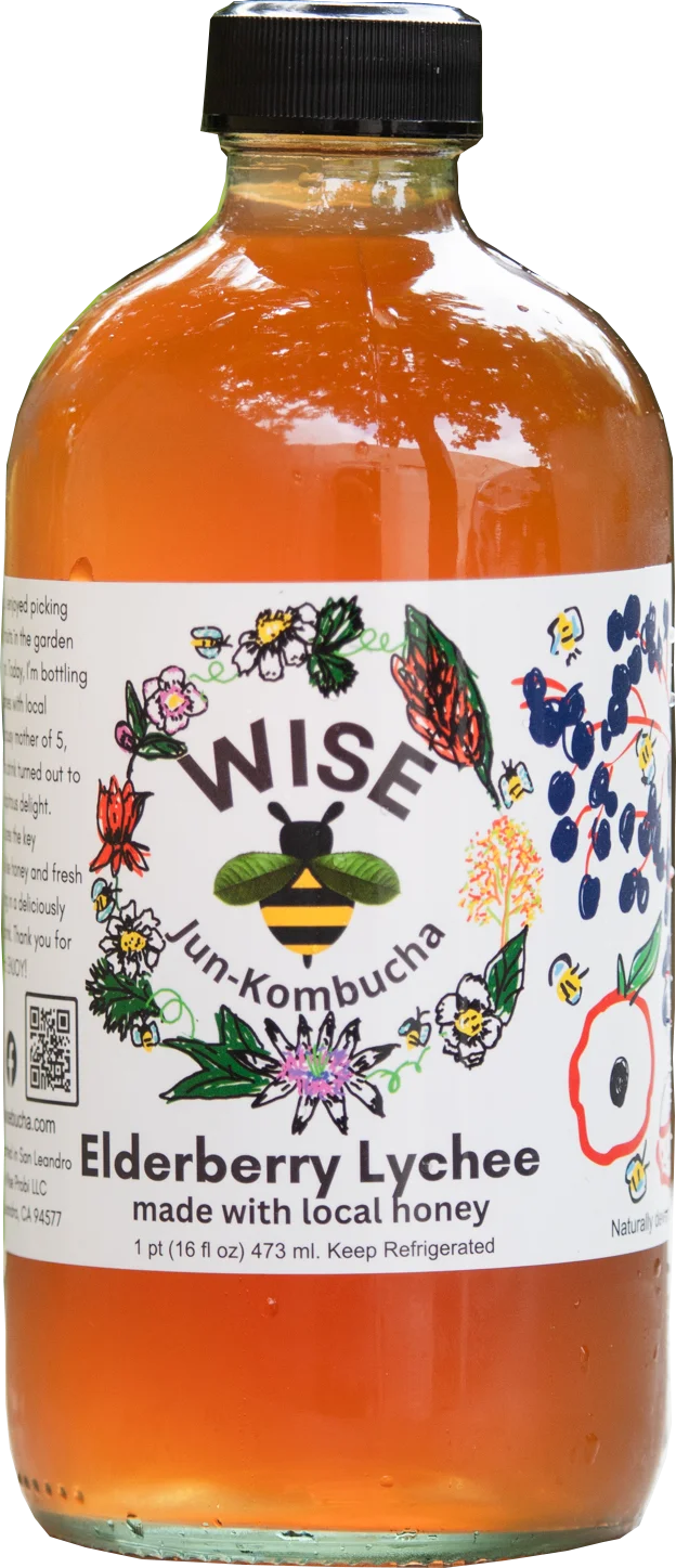 Elderberry Lychee Jun Kombucha